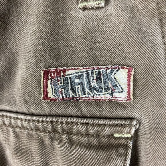 Vintage Tony Hawk Cargo Skater Pants Y2K Size 34x32 Brown Skateboarding Grunge - Picture 10 of 16